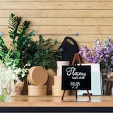 thumbnail of Securit® Mini-chevalet tableau noir en bois finition acajou laqué - lot de 3