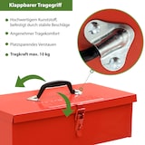 thumbnail of Werkzeugkiste 38 x 16 x 12,5 cm ca. 7,5 L verschließbares Fach klappbarer Tragegriff rot