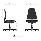 thumbnail of Ergonomische bureaustoel SITNESS zonder armleuningen, zwart