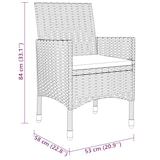 thumbnail of Juego de comedor para jardín de 3 piezas ratán sintético beige