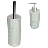 thumbnail of 4tlg Badezimmer Set LENORA Mintgrün 1x Toilettenbürste, 1x Seifenspender & 2x Becher – 2x 24224, 1x 24225 & 1x 24226