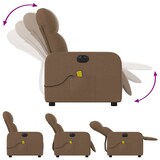 thumbnail of vidaXL Massagesessel Elektrisch Braun Stoff