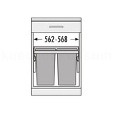 thumbnail of Hailo Abfallsammler 3610621 CS Slide Euro-Cargo-S 2x 30 Liter