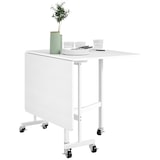 thumbnail of HOMCOM mesa plegable de comedor para 4-6 personas mesa de comedor plegable con ruedas y alas abatibles mesa abatible para cocina 120x80x73 cm blanco