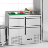 thumbnail of GastroHero Kühltisch Mini Edelstahl GN 1/1 4 Schubladen statische Kühlung +2 °C bis +8 °C 230 V Profi Gastronomie ECO 0/4 900x700x877 mm