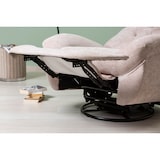thumbnail of Poltrona Relax Reclinabile Manuale, 3 posizioni, Girevole/Rotante e a Dondolo, per Soggiorno, Poltrona per Anziani, Stile moderno - Pina/Beige Chiaro