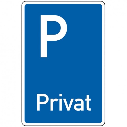 Schild I Parkplatzschild Privat, Aluminium RA0, reflektierend, 600x900mm, DIN 67520, nach StVO