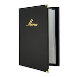 thumbnail of Securit® Speisekarte A4 "Classic" - Schwarz - Kunstleder - 4 Seiten