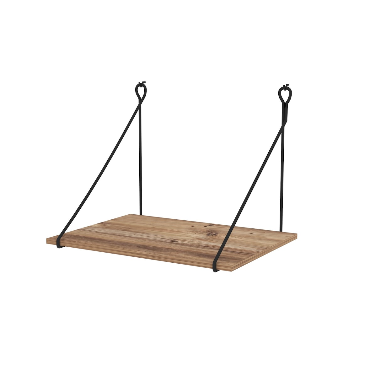 WellHome Orinoco - Schreibtisch aus Spanplatte mit Melaminbeschichtung 70x50x50 cm in Walnuss und Schwarz