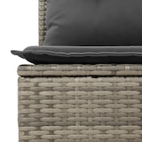 thumbnail of vidaXL 7-teiliges Gartensofa-Set mit Kissen in Grau aus Poly Rattan und Akazie