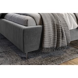 thumbnail of KAWOLA Bett ANNY Polsterbett Kopfteil niedrig Velvet grau 140x200cm