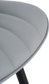 thumbnail of DELUKE® 2er Set Stühle KELCE Kunstleder - 80,5x50x62cm, grau, Kunstleder Metall Gestell Stühle EsszimmerstühleEsstisch Stühle Küchenstuhl