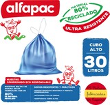 thumbnail of Alfapac - Pack mit 20 Rollen von 15 Müllbeuteln 'Hoher Eimer' 50x75cm, 30L Selbstverschluss (insgesamt 300 Müllbeutel)