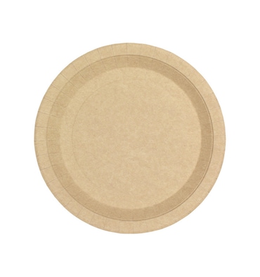 MONOUSO - Prato de Cartão Redondo Anti-Gordura Kraft Ø22cm 195g/m² (50 Uds)