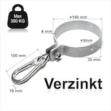 thumbnail of PRIOstahl Schaukelschelle Rohrschelle mit Karabiner Ø 140mm x 1 Schelle aus verzinktem Stahl