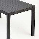 thumbnail of Tavolo da pranzo da giardino Bali, plastica, 138 x 78 cm, aspetto legno, rettangolare, antracite