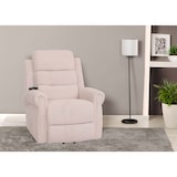 thumbnail of Fernsehsessel HWC-K63, Relaxsessel, Liegefunktion Aufstehhilfe Massage Heizfunktion, Stoff (220g/m²) Cord ~ creme-weiß