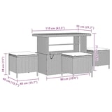 thumbnail of vidaXL Garten-Sofa-Set mit Kissen 10 pcs Grau 110 x 55 x 71 cm