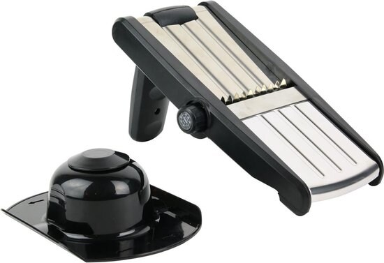 Mandoline‐Gemüseschneider – Verstellbarer Edelstahl‐Schneider – Schwarz