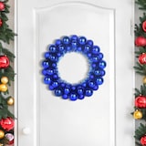 thumbnail of vidaXL Weihnachtsballkränze 2 pcs Blau 33 x 33 x 7 cm Polystyrol