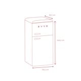 thumbnail of EVVO Frigorífico 2 puertas F45 Retro Azul pastel, refrigerador 170 litros, congelador 45 litros, diseño vintage
