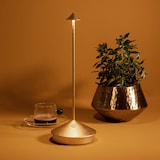 thumbnail of Zafferano -  Pina Pro LED-Tischleuchte Blattgold wiederaufladbar und dimmbar kabellos Zafferano 2200-2700-3000K