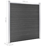 thumbnail of vidaXL Zaunelement Set WPC 1218x186 cm Schwarz