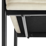 thumbnail of tectake Cadeira de jantar Doé, estofada, pernas de aço - Conjunto de 6 Tecido off white/preto