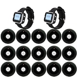 thumbnail of Sistema di chiamata per ristoranti / Beeper / Pager, 15 dischi e 2 orologi, raggio d'azione di 500 m