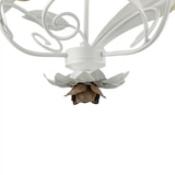 thumbnail of Lampadario Arte Povera Cesto Metallo Bianco E Oro 1 Luce E14