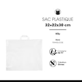 thumbnail of Gefrostete Plastiktasche mit weichen Griffen aus transluzentem HDPE 32 + 22 x 30 cm je 250 - Gimex