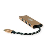 thumbnail of Hub USB 3.2 Gen 1 ROLINE GOLD, 4 vie, cavo di connessione di tipo C
