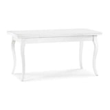 thumbnail of shopinnovativo -Tavolo da pranzo allungabile fino 240 cm in legno massello e mdf con rifinitura in bianco 160x85x78 H chiuso