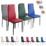 thumbnail of Albatros Esszimmerstühle MILANO 6er Set, Schwarz - Polsterstuhl mit Kunstleder-Bezug, Modernes Stilvolles Design am Esstisch - Küchenstuhl Stuhl