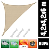thumbnail of Toldo UV HDPE 4,2x4,2x6 Vela de Protección Solar Techo Balcón Jardín beige