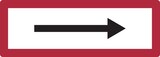 thumbnail of Feuerwehrschild, Richtungspfeil - DIN 4066 - 594x210x2 mm Aluminium 2 mm
