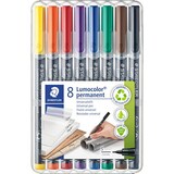 thumbnail of STAEDTLER Lumocolor 313 Marker 97% Recycelt Extra Fein Rundspitze 0.4 mm Farbig sortiert Nachfüllbar 8 Stück