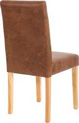thumbnail of 6er-Set Esszimmerstuhl Stuhl Küchenstuhl klassisch und zeitlos  | HxBxT 90x43x56cm | Sitzhöhe 45cm |  Textil  |  helle Beine |  Wildlederimitat