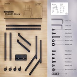 thumbnail of ONKRON Soporte TV Ruedas 70 - 110 pulgadas - Pie para TV y Pizarra Digital en Color Negro con Peso de 120.5 kg - max VESA 1000x800,TS2081-B