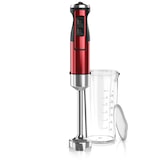 thumbnail of Arendo - Stabmixer, 1000 W, Edelstahl Pürierstab in rot, Handmixer mit Becher, stufenlose Regelung
