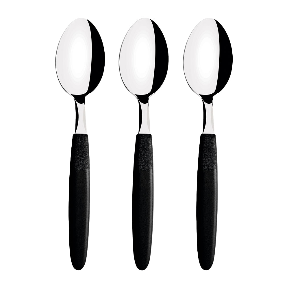 TRAMONTINA - Juego De Cucharas De Mesa 3 Piezas Ipanema Negro Tramontina