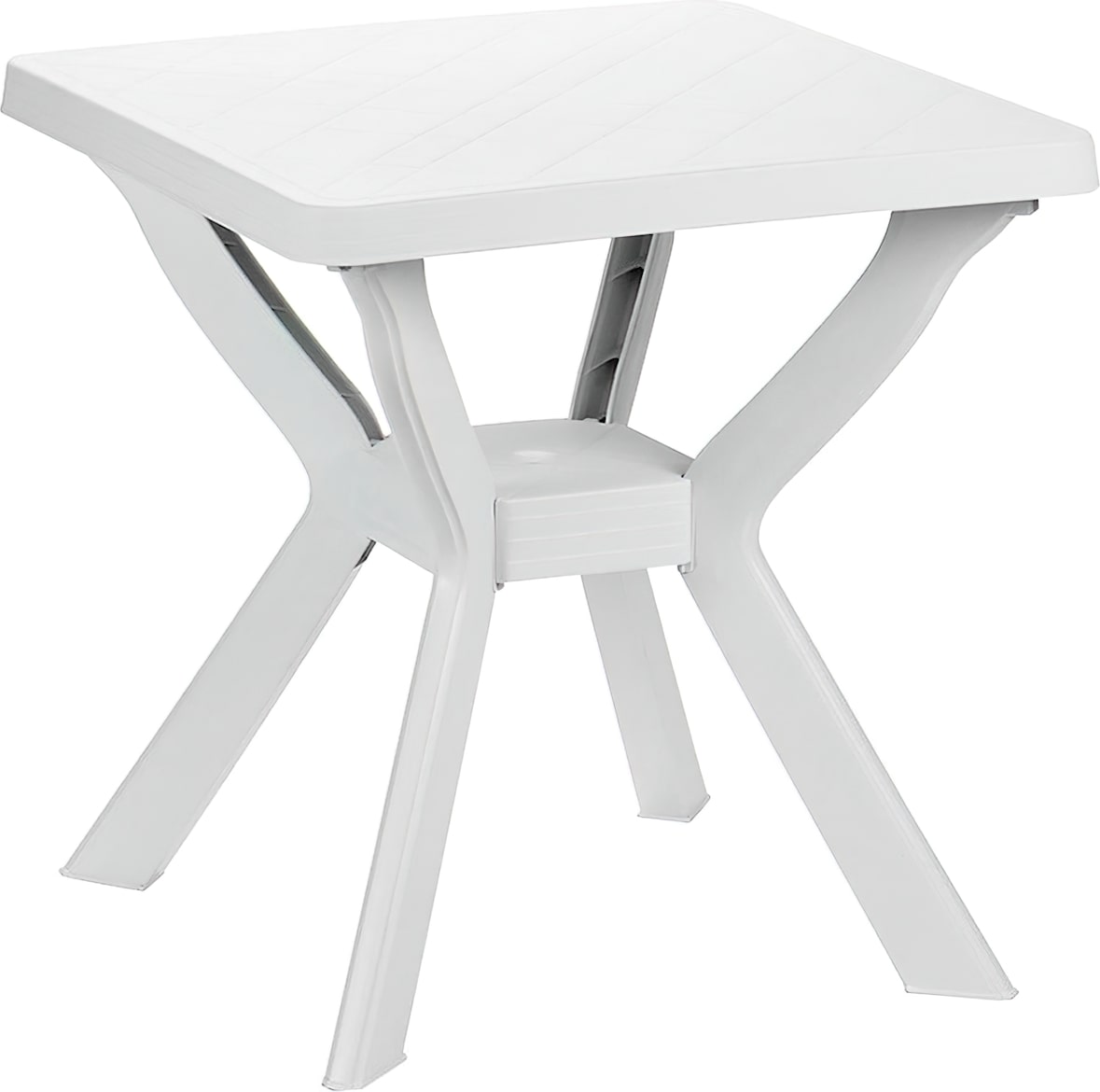 Mesa Resina Blanca Cuadrada 70x70x72 (Alt.) cm.