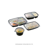 thumbnail of 150x Menüschale, PP, schwarz, dreigeteilt, 175/600/200ml