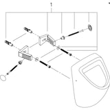 thumbnail of Grohe Urinal Bau Keramik Spülm. 1 Ltr Ansch v u Zu- u Abl verd we