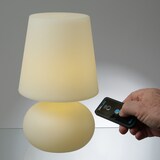 thumbnail of LED Garten Tischlampe Schirmlampe dimmbar mit Fernbedienung aufladbar