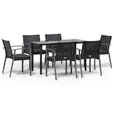 thumbnail of vidaXL 7-tlg. Garten-Essgruppe mit Kissen Poly Rattan und Stahl