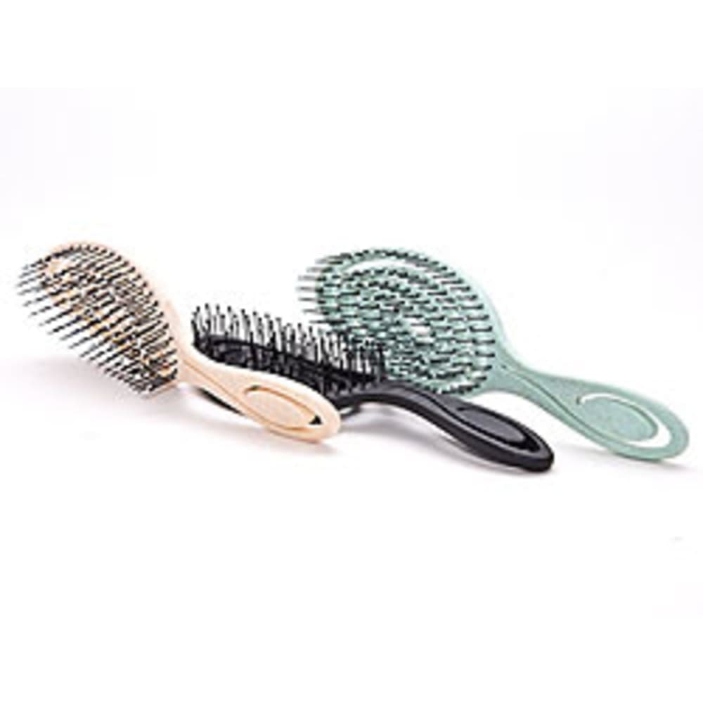 Komfort Haarbürste ergonomisch – Entwirrbürste für alle Haartypen, 1 Stück in zufälliger Farbe