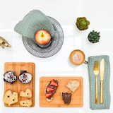 thumbnail of 6er Set: Frühstücksbrettchen Holz 22x15 Kleine Schneidebretter Brotzeitbretter