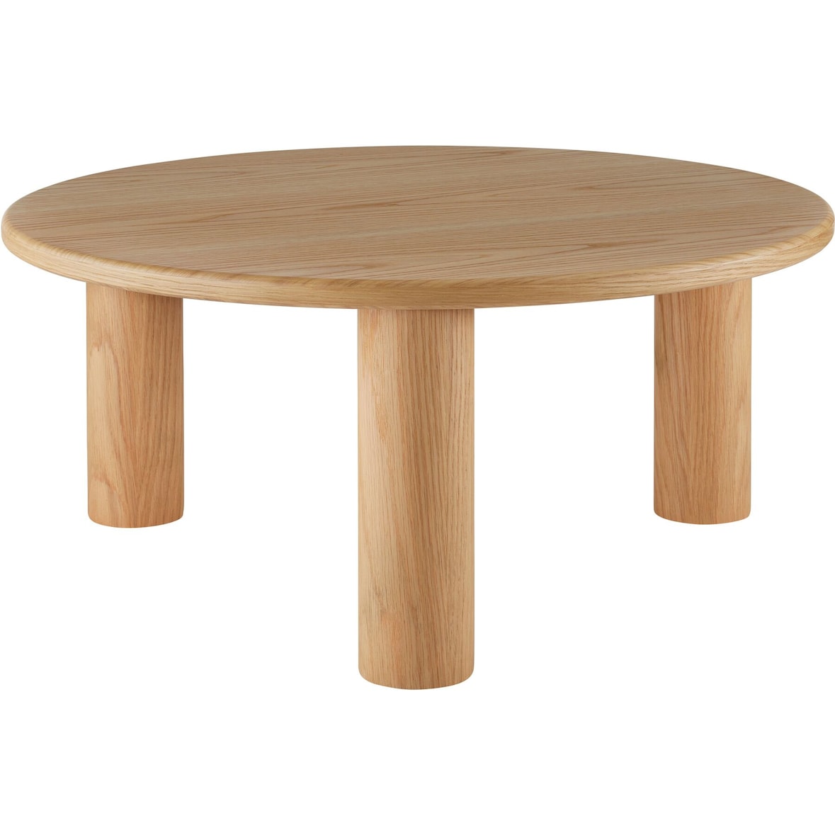 tectake Table basse SISSI ronde avec pieds en bois massif  Chêne Clair