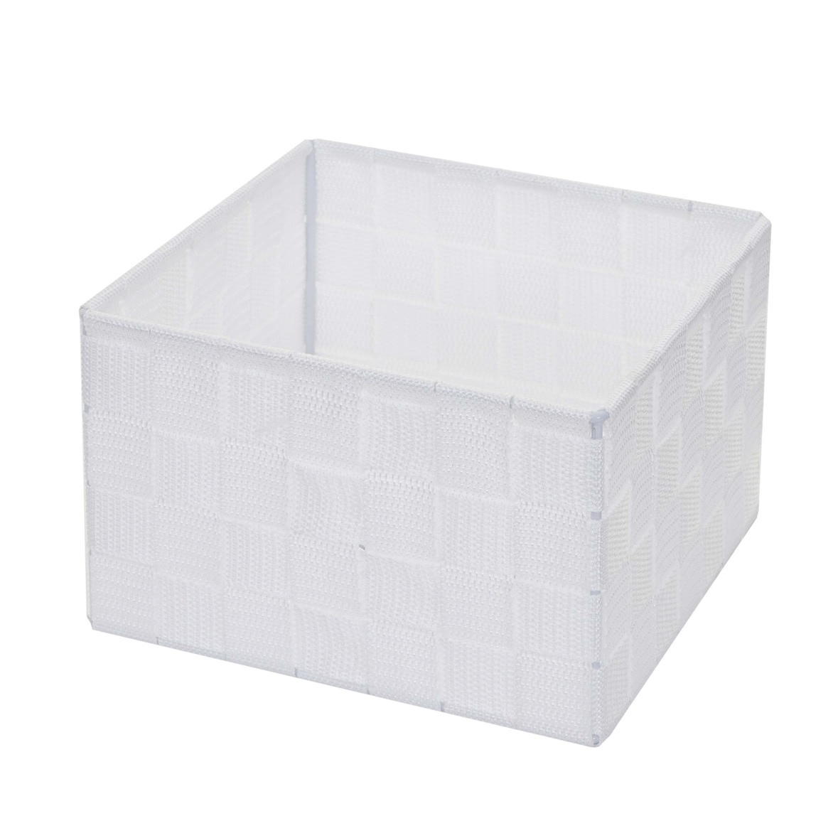 4er-Set Aufbewahrungskorb HWC-C37, Dekokorb Korb Körbchen Aufbewahrung Regalkorb Deko 12x19x19cm ~ weiß